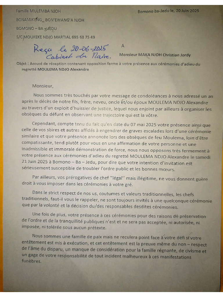 Decharge Reçu Par Macka | PDF