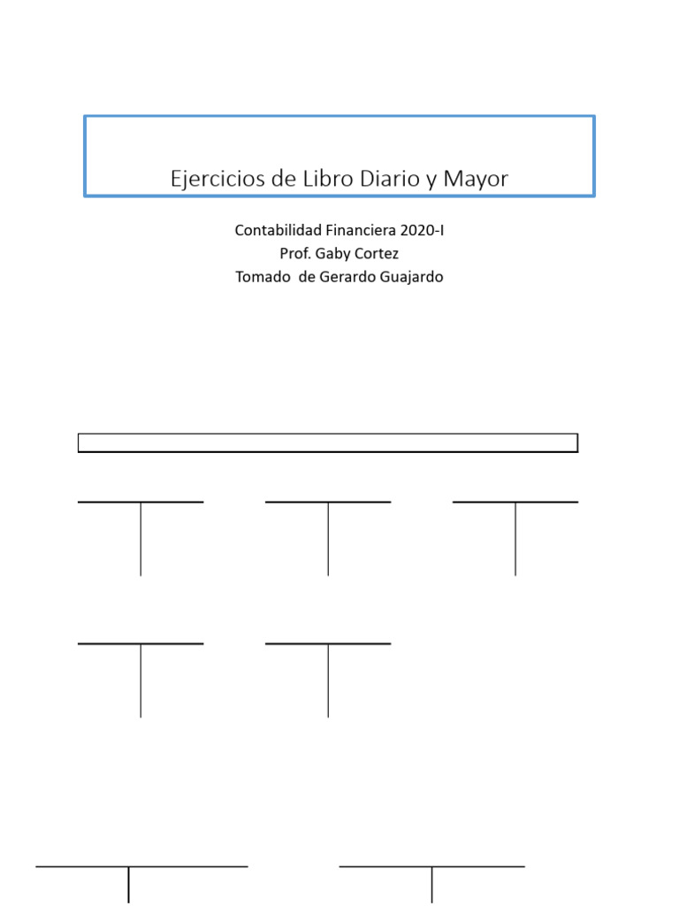 Ejercicios de Cuentas T en Contabilidad | PDF | Contabilidad | Dinero