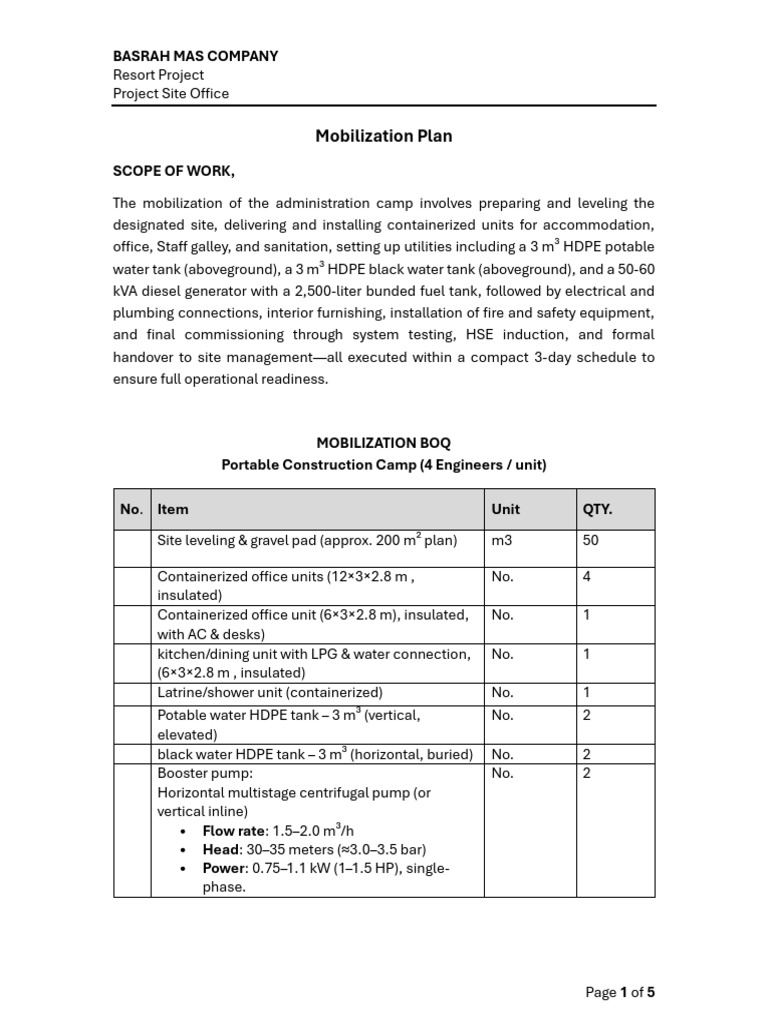 Mobilization Plan (24th - June) | PDF | Flooring | Stairs