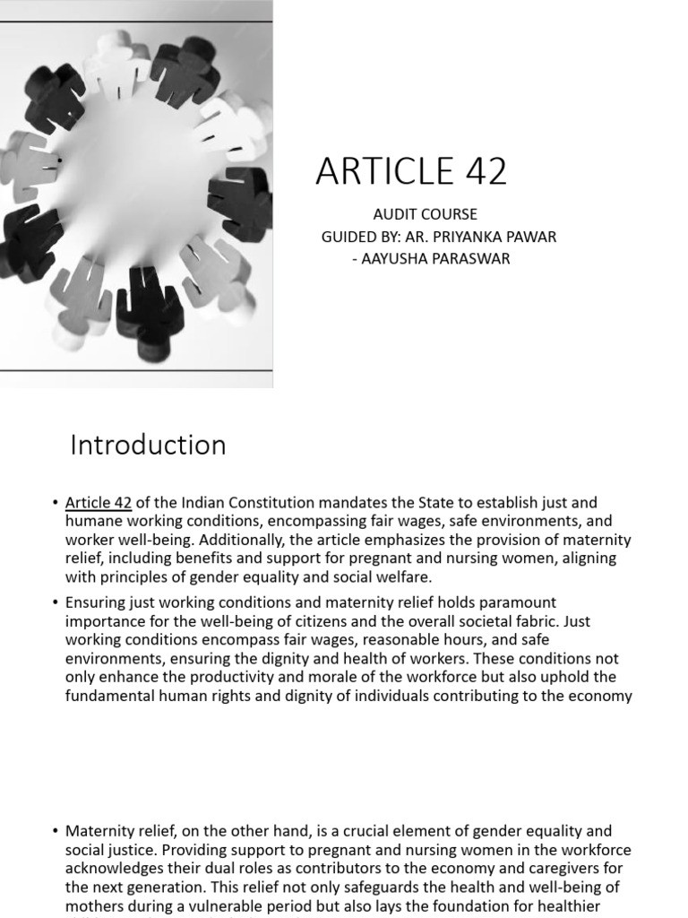 Maternity Relief Under Article 42 | PDF | Parental Leave | Justice