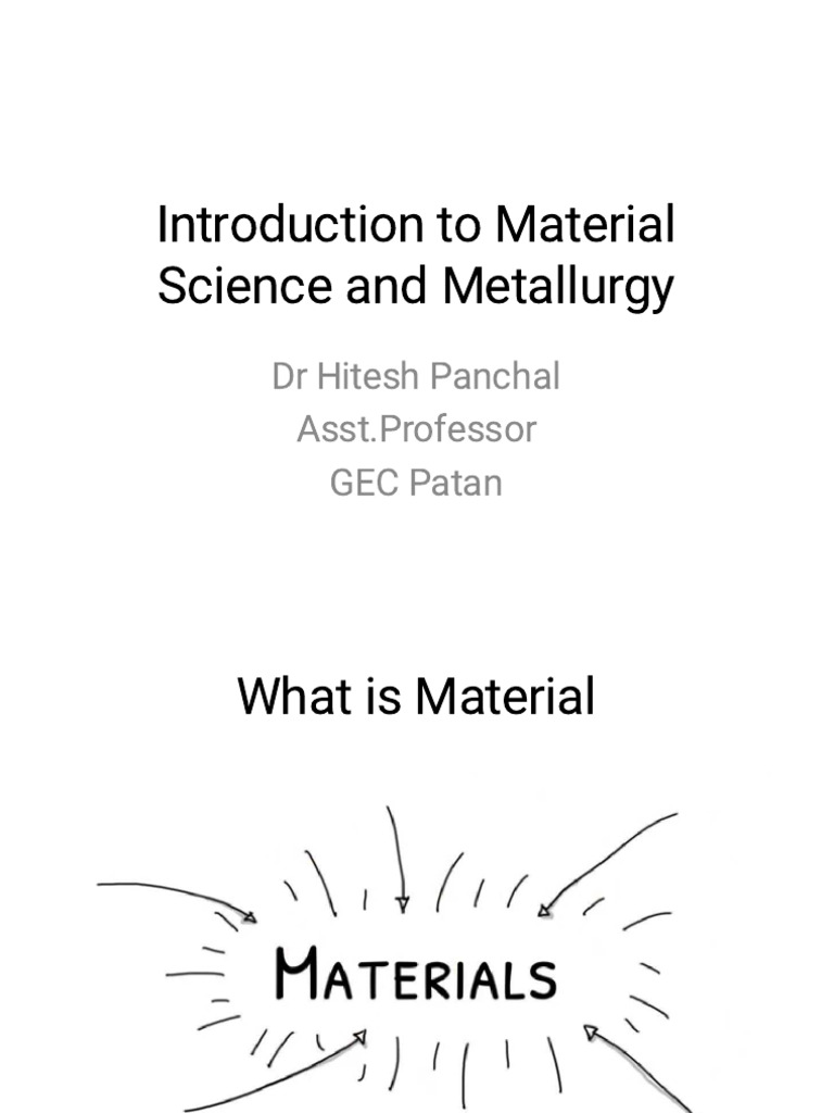 Introduction To Materialscience (1) - 1 | PDF