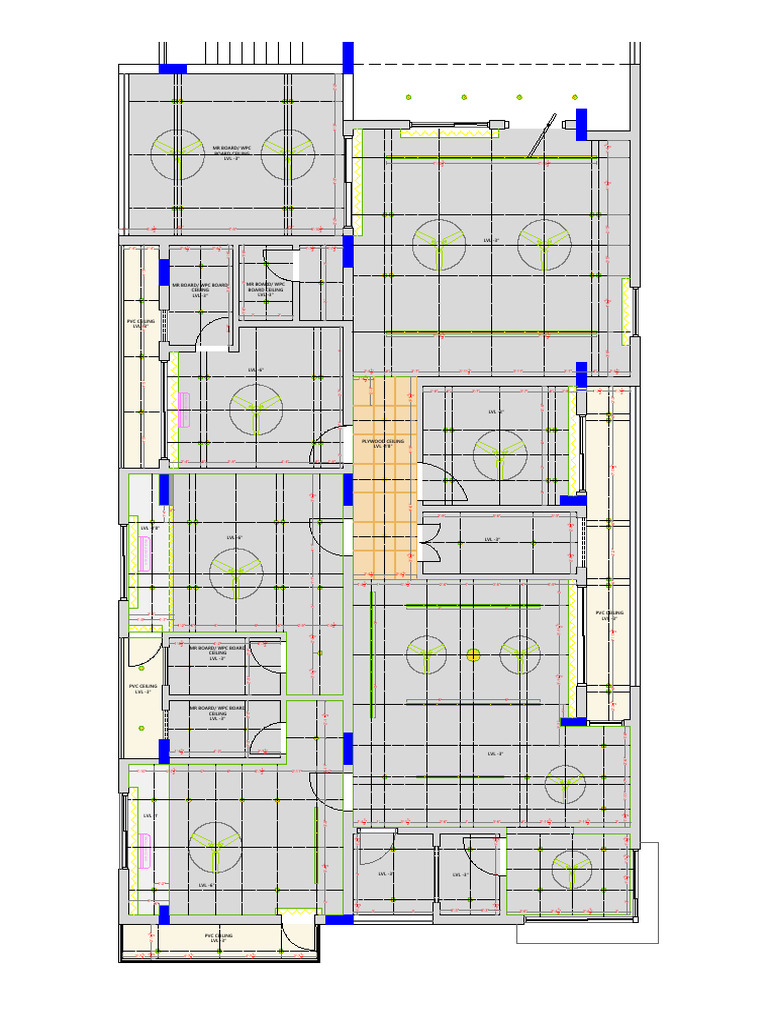 RCP Layout and Ceiling Design Details | PDF