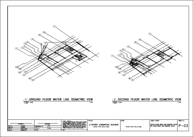 02 Plumbing Plan - Water Line Isometric Layout | PDF