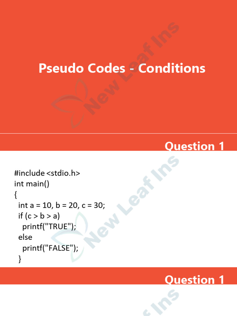 Pseudocode Output and Print Analysis | PDF | Integer (Computer Science ...