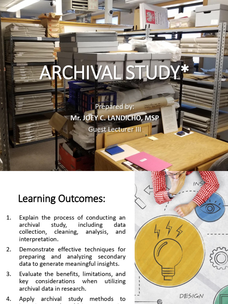 Archival Study Methodology Overview | PDF | Data | Methodology