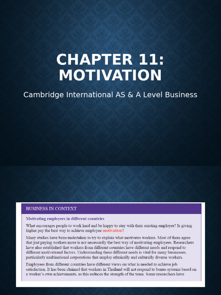 Understanding Employee Motivation Strategies | PDF | Motivational ...
