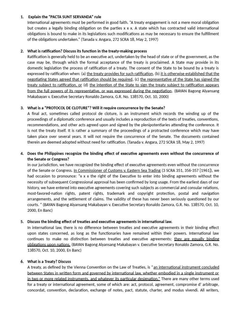 Understanding Treaties and Executive Agreements | PDF | Treaty ...