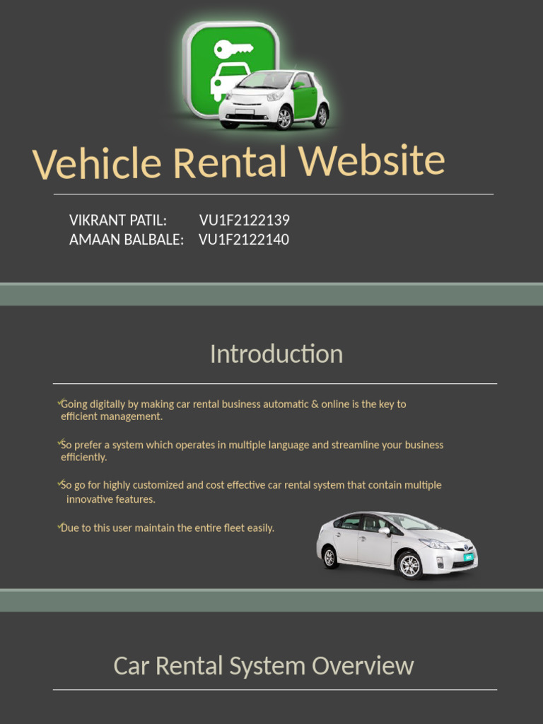 Optimized Car Rental System Overview | PDF