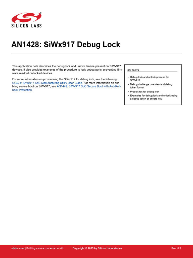 SiWx917 Debug Lock Procedures | PDF | Booting | Computing