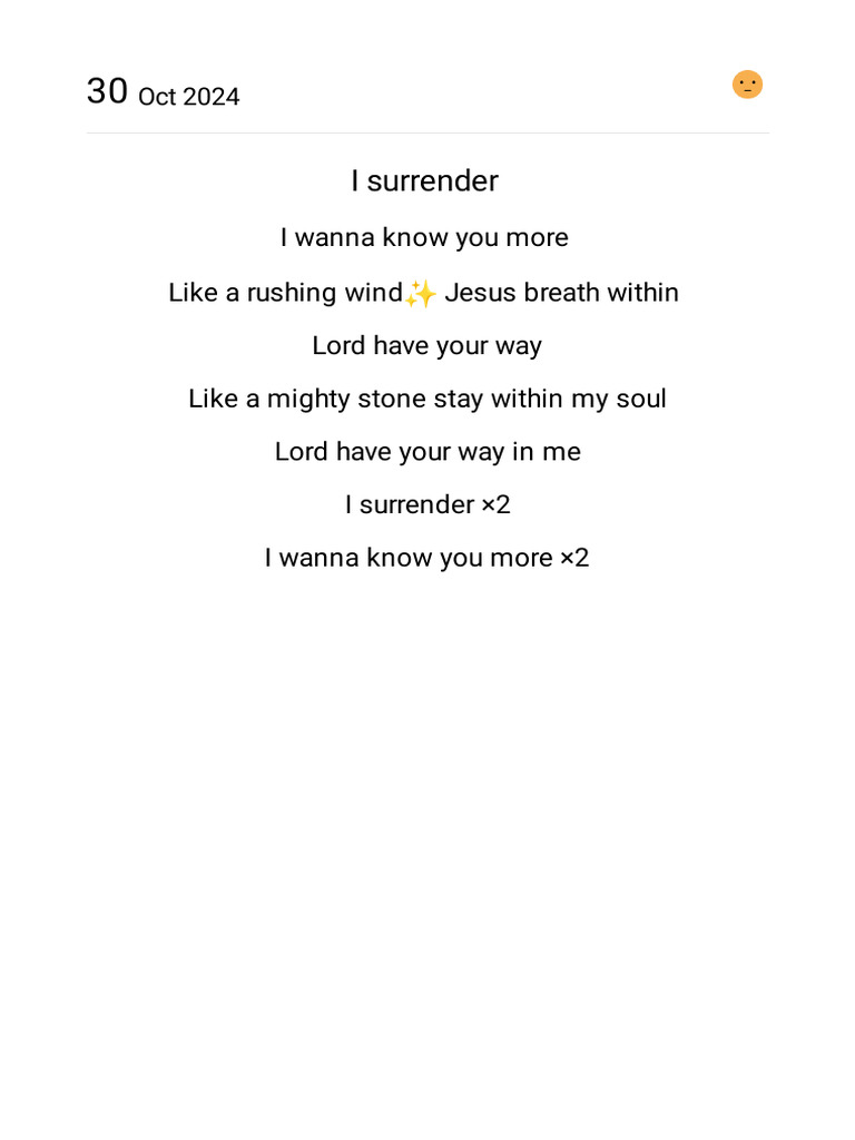 Surrender and Seek: A Worship Reflection | PDF