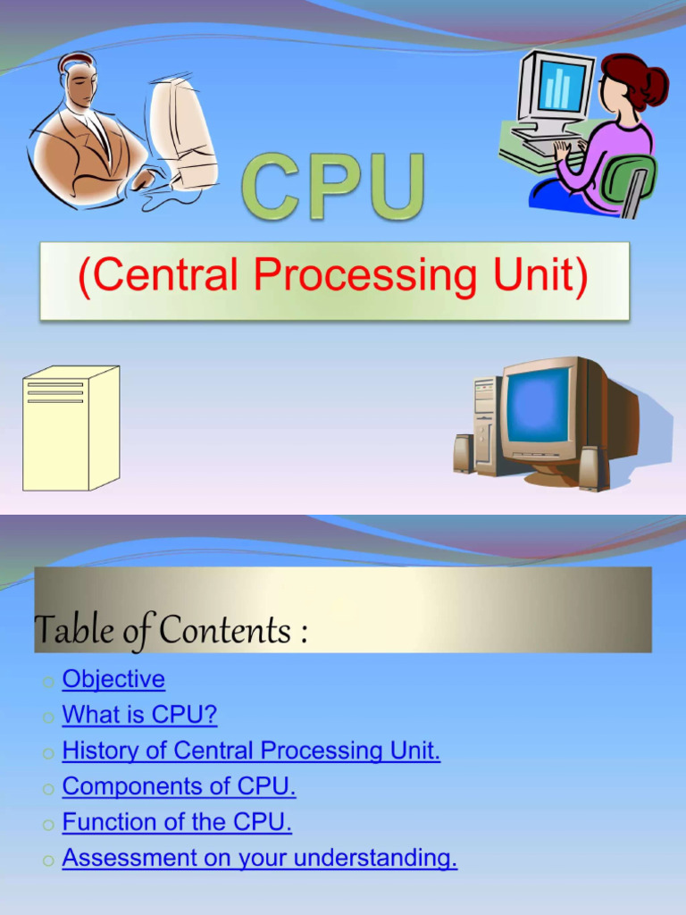 LO1 Central Processing Unit (CPU) | PDF