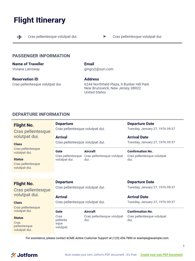 Flight Itinerary Sample Document | PDF | Man Made Disasters | Transport