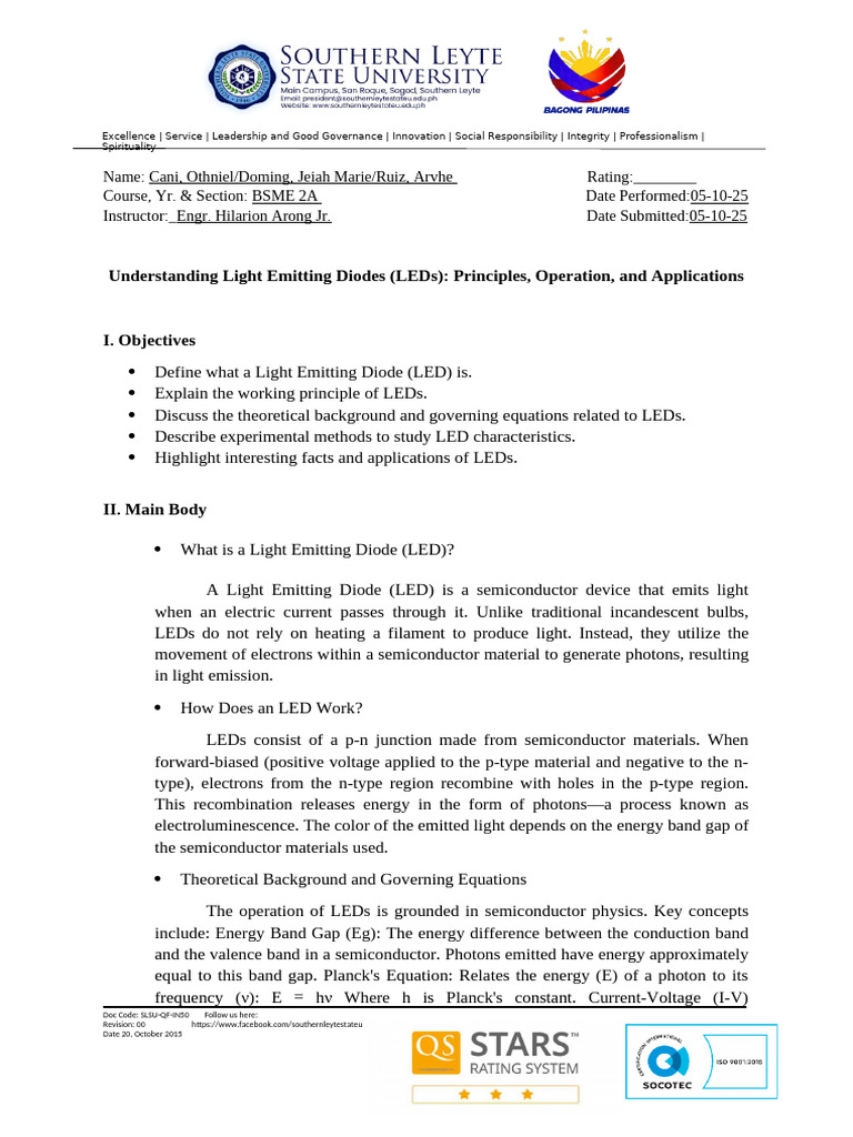 Understanding Light Emitting Diodes | PDF | Light Emitting Diode ...