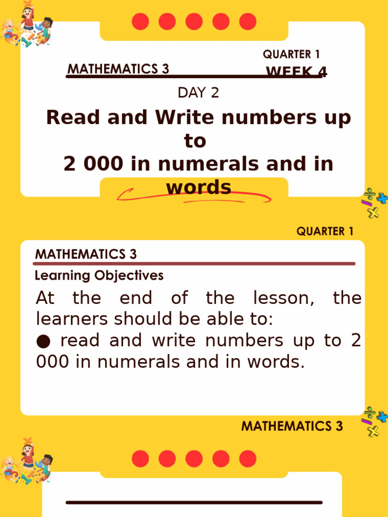 Reading and Writing Numbers 1-2000 | PDF