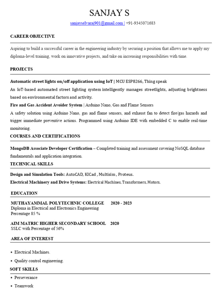 Sanjay Resume 1 PDF - 1