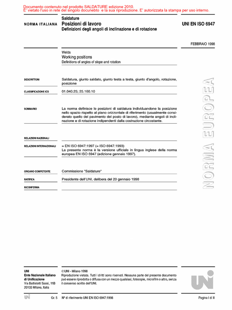 Uni en Iso 6947 | PDF