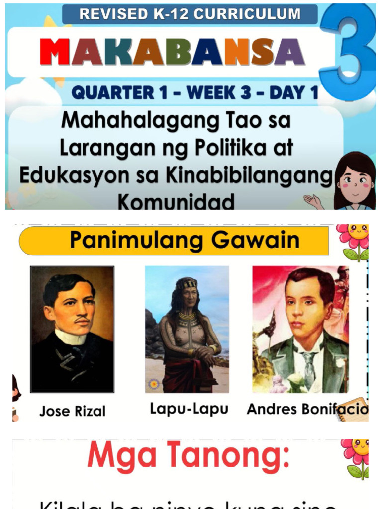 Makabansa 3 Q1week 3 | PDF
