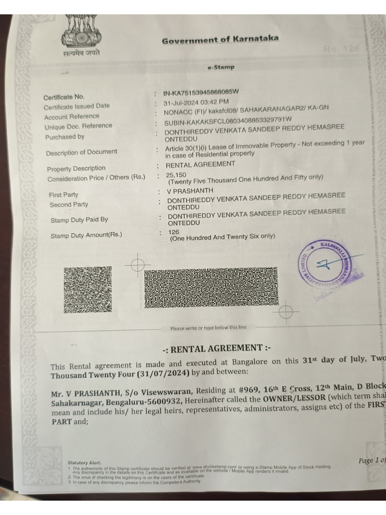 Rental Agreement | PDF
