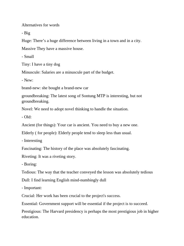 alternatives-for-words-pdf