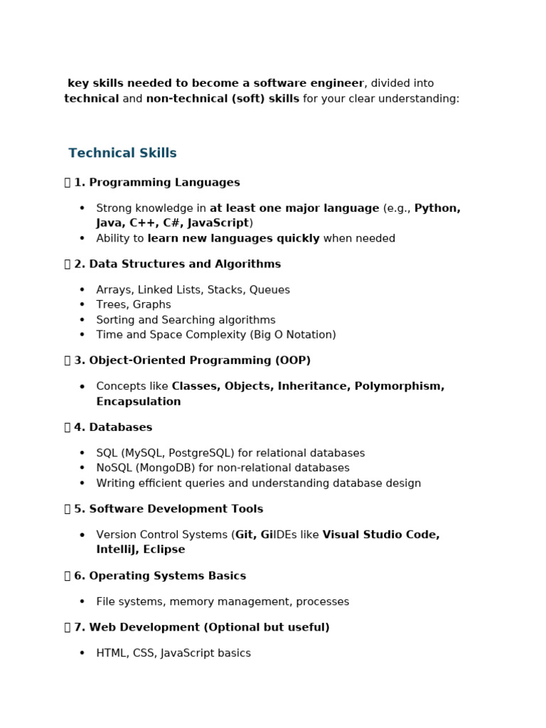 Technical Skills | PDF