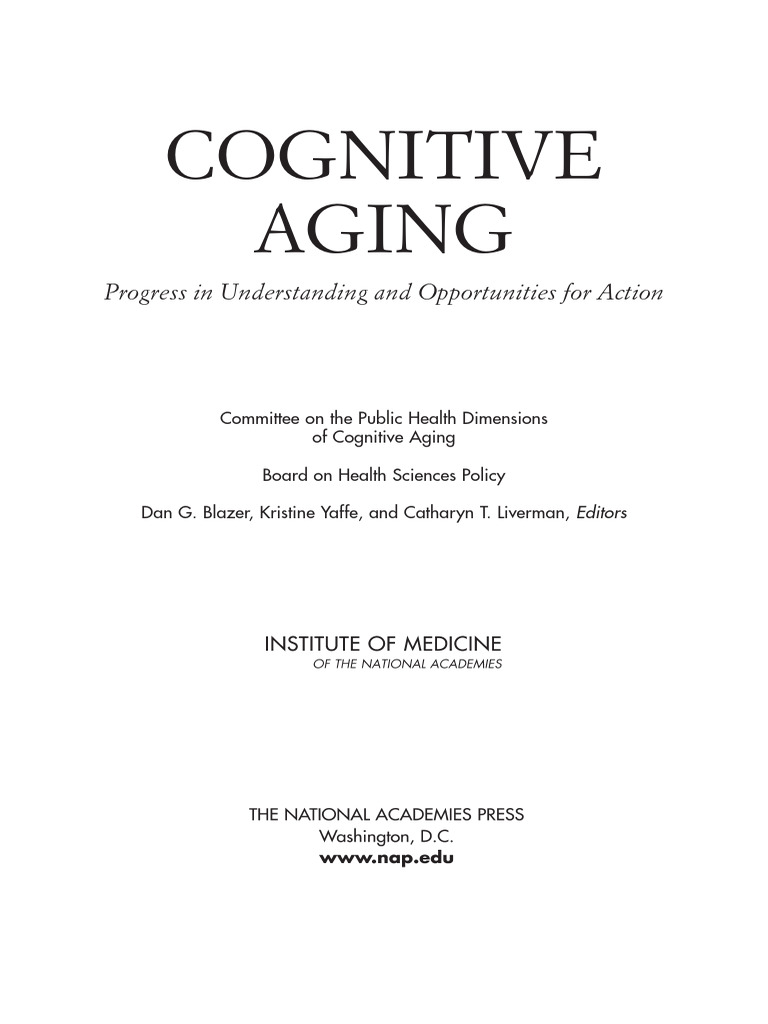Cognitive Aging: Insights and Actions | PDF | Dementia | Ageing