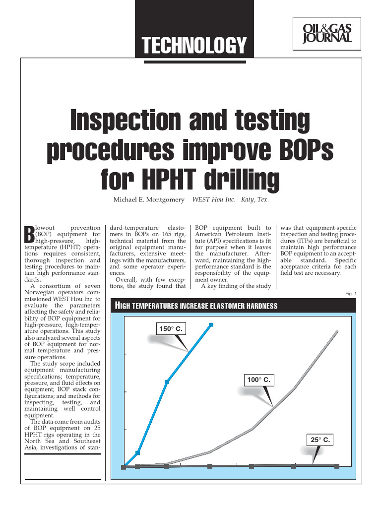 Inspection and Testing Procedures Improve BOPs For HPHT Drilling ...