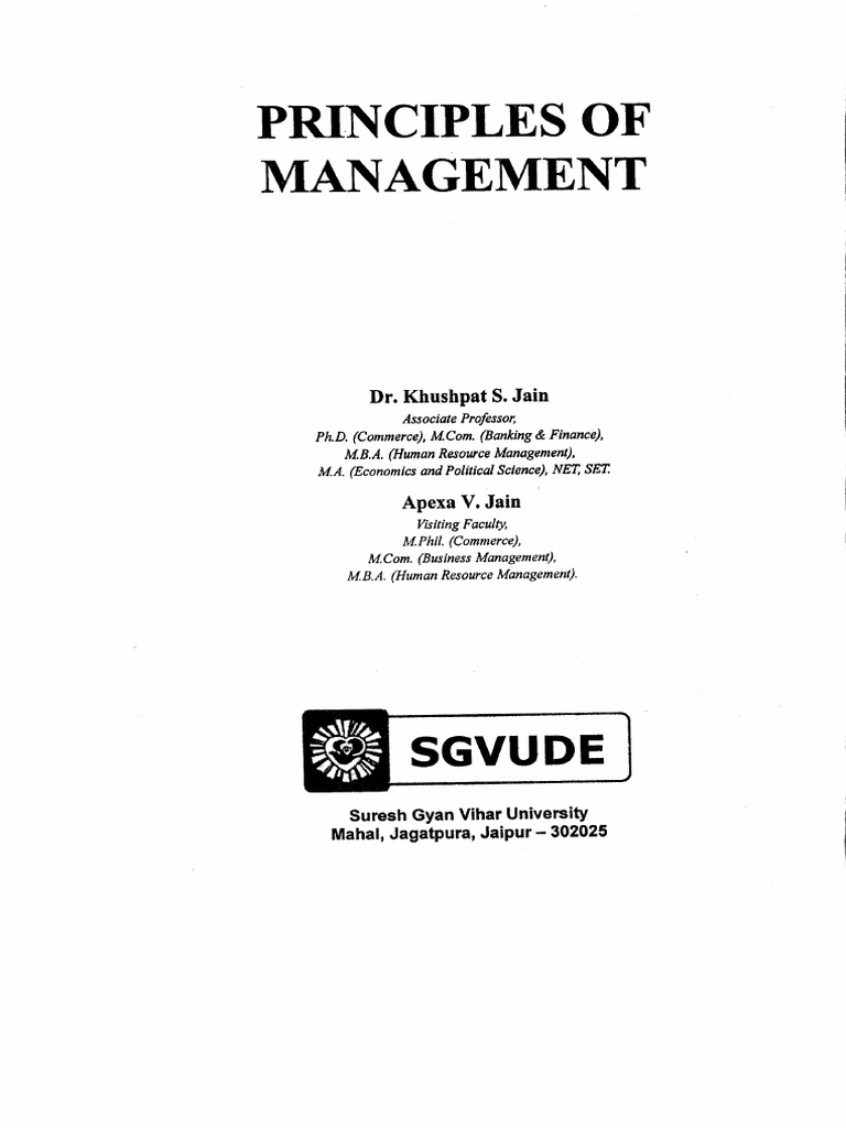 Principles of Management Overview | PDF | Motivation | Motivational
