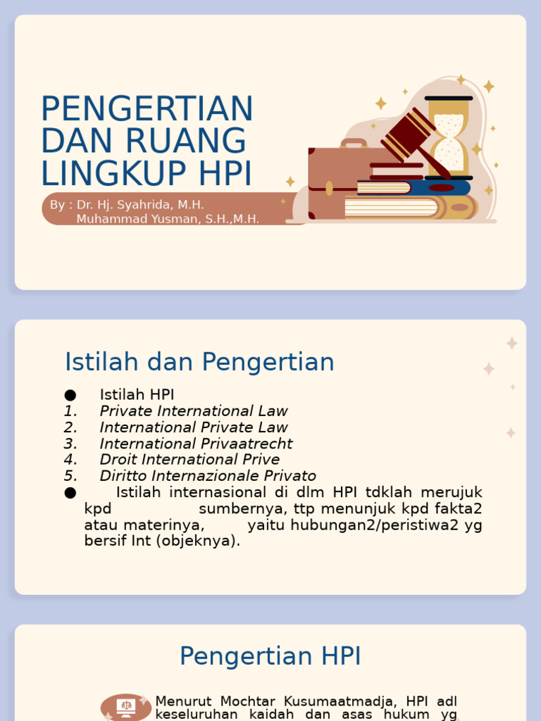 Pengertian dan Ruang Lingkup HPI | PDF