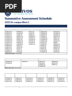 Eduvos 2025 Summative Exam Schedule | PDF