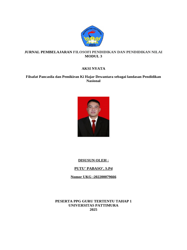 Jurnal Pembelajaran Filosofi Pendidikan | PDF
