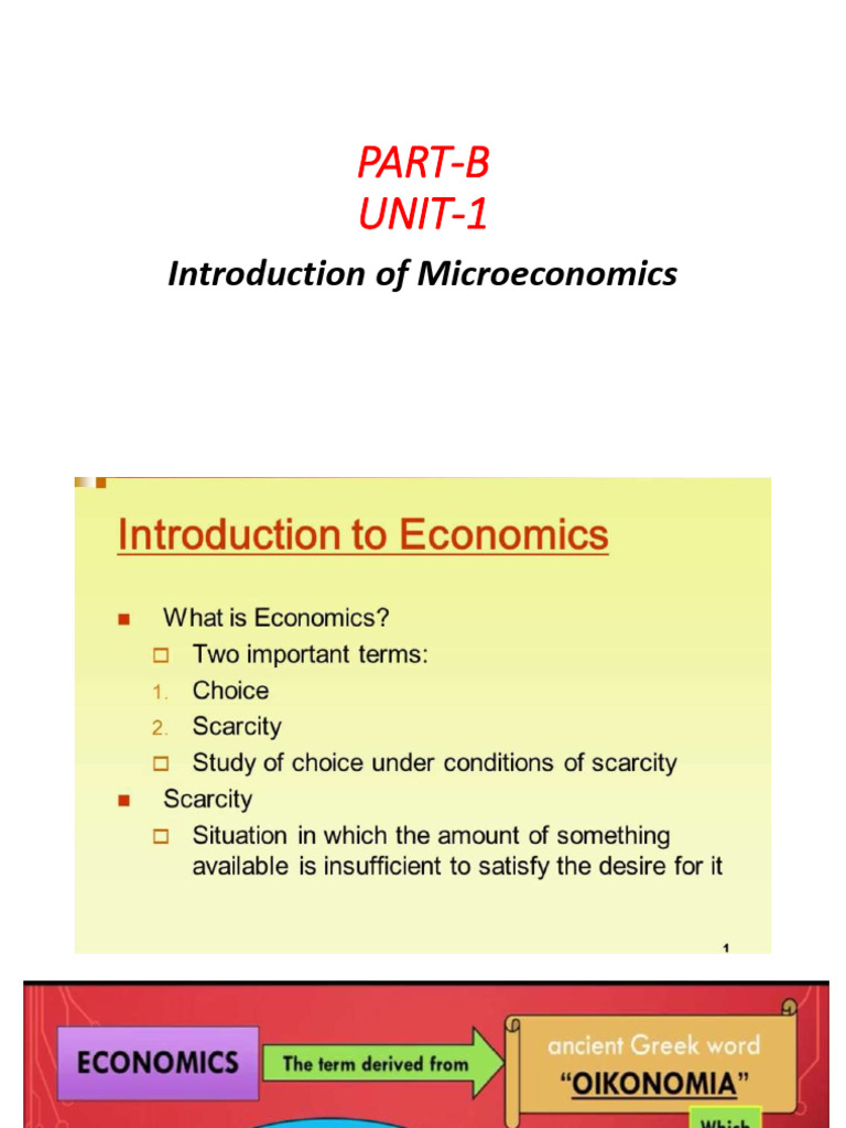 Introduction to Microeconomics Concepts | PDF