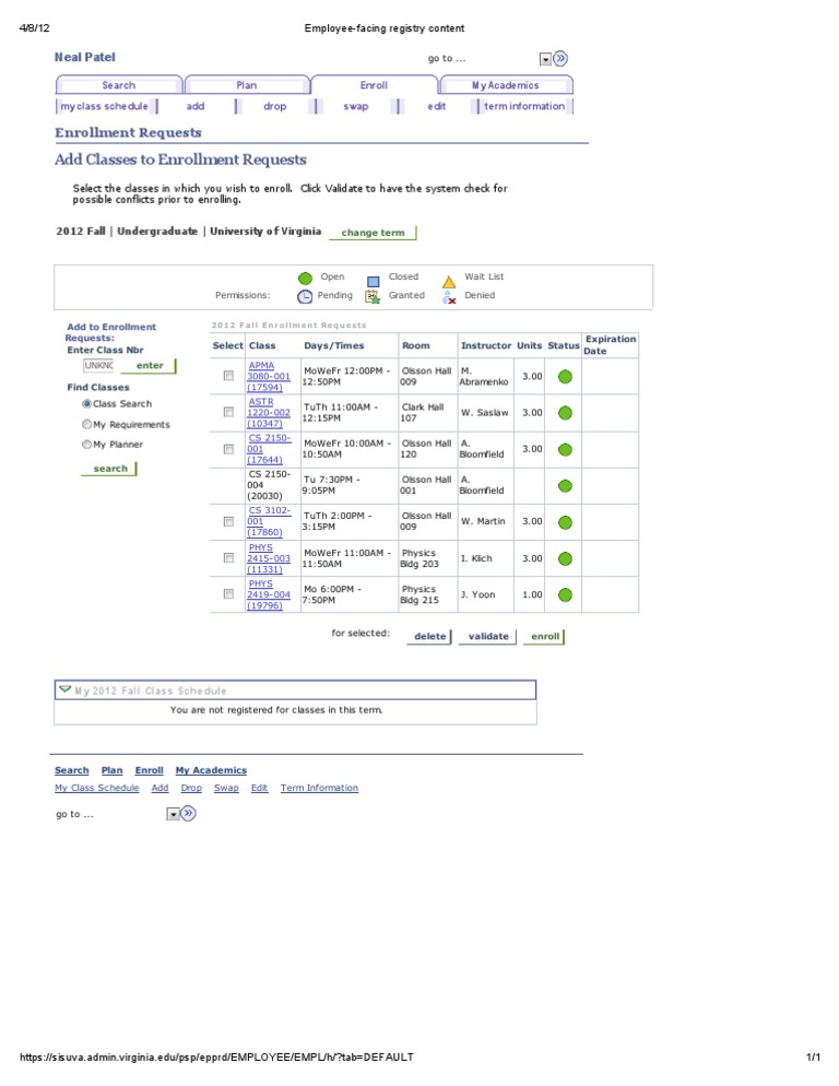 UVA Fall 2012 Enrollment Guide | PDF | Career & Growth