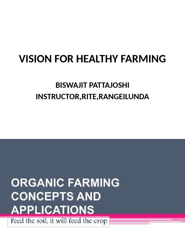 Vision For Healthy Farming | PDF