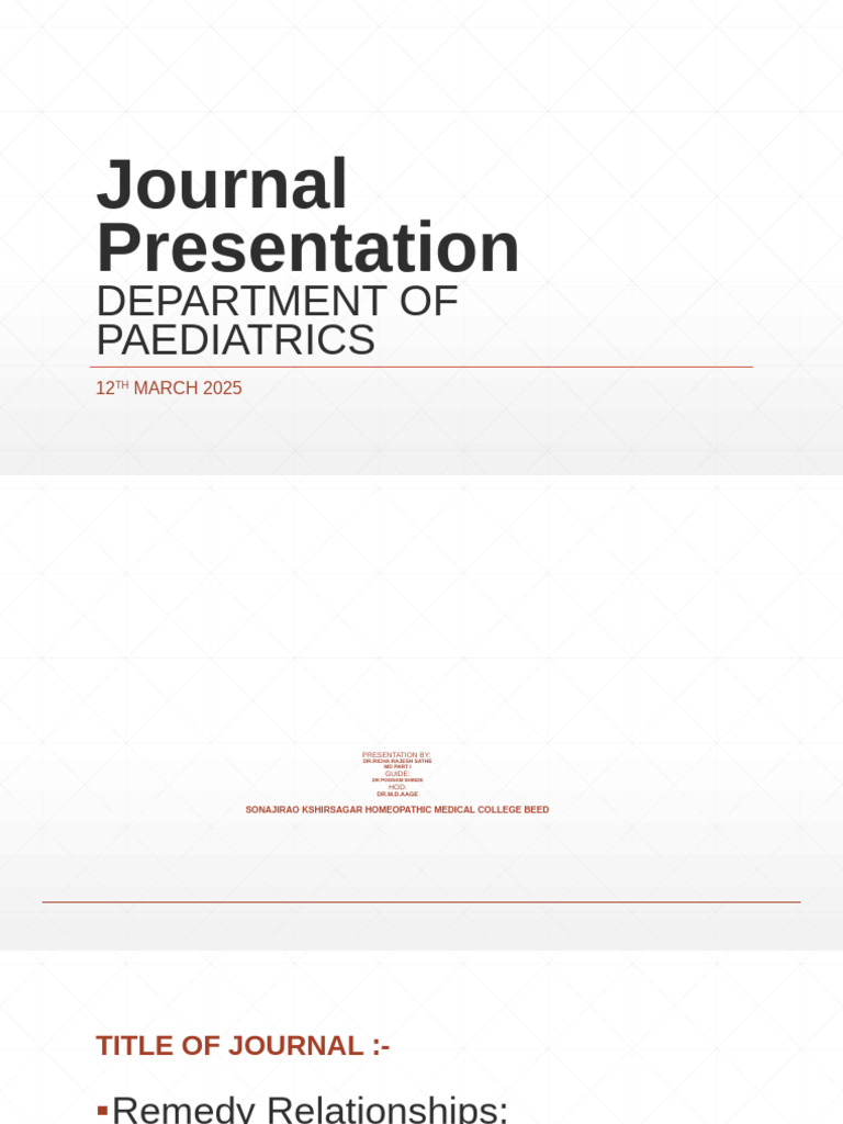 Journal Presentation 1 | PDF