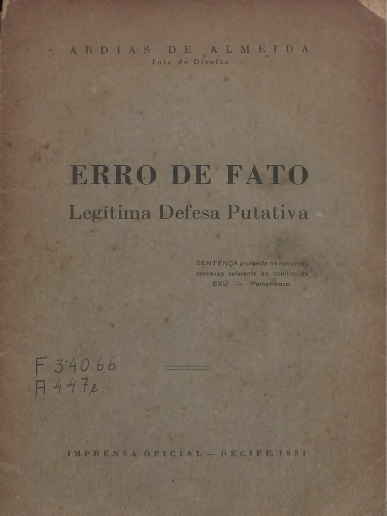 Legítima Defesa Putativa em Sentença | PDF | Defesa | Defesa pessoal