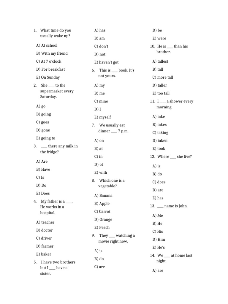 English Grammar Quiz Questions | PDF | Chess Openings | Chess