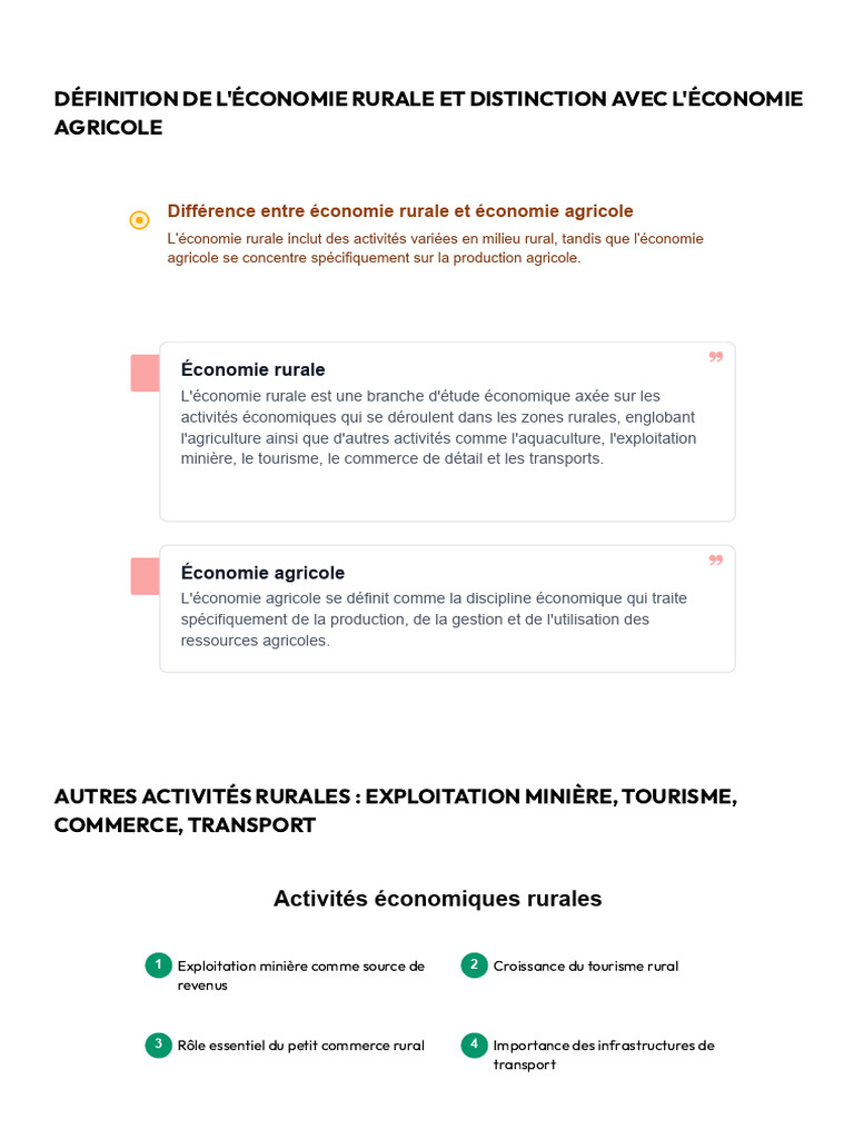 Économie rurale vs économie agricole | PDF | Agriculture ...