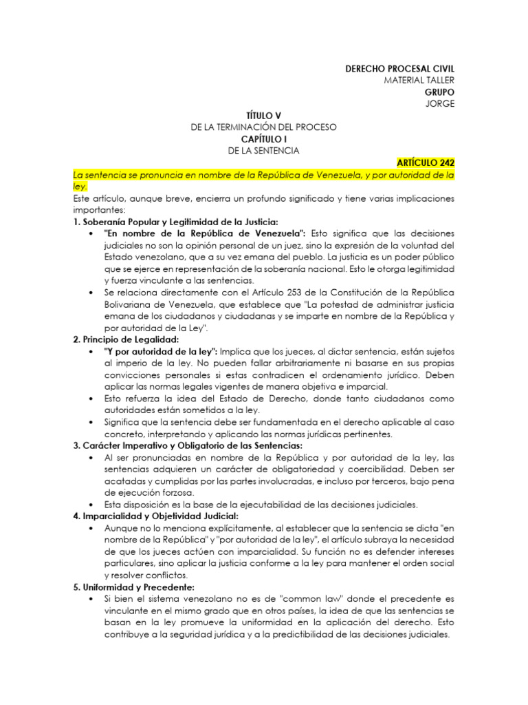Sentencias en Derecho Procesal Civil | PDF | Caso de ley | Apelación