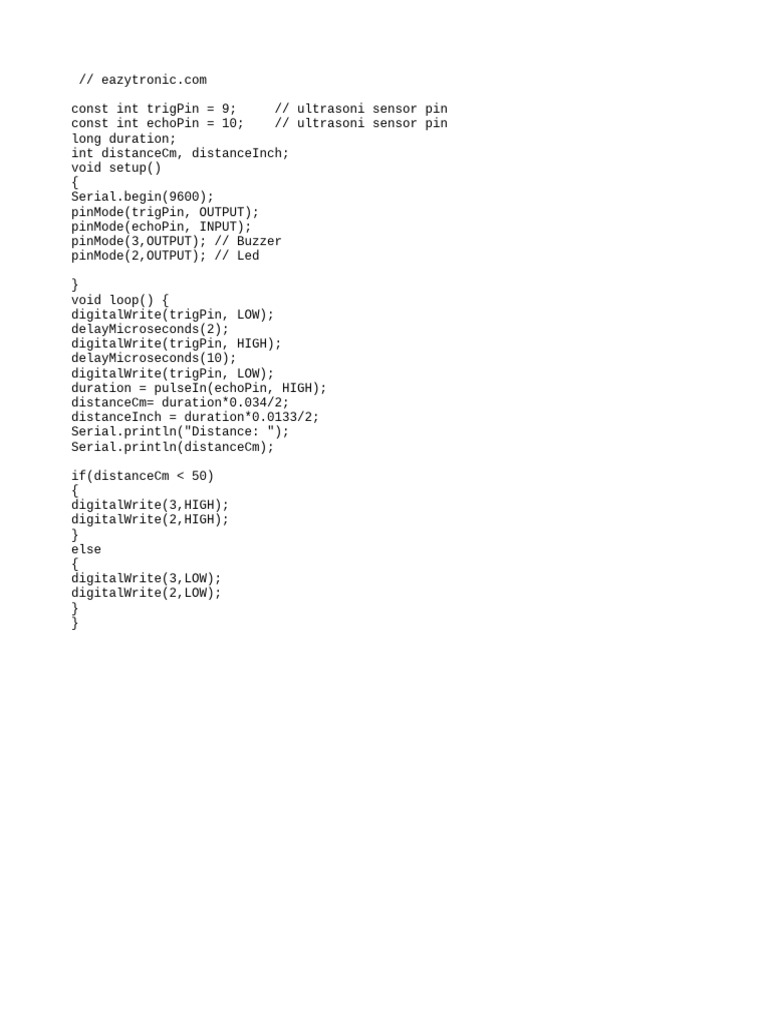 Blind Stick Code | PDF