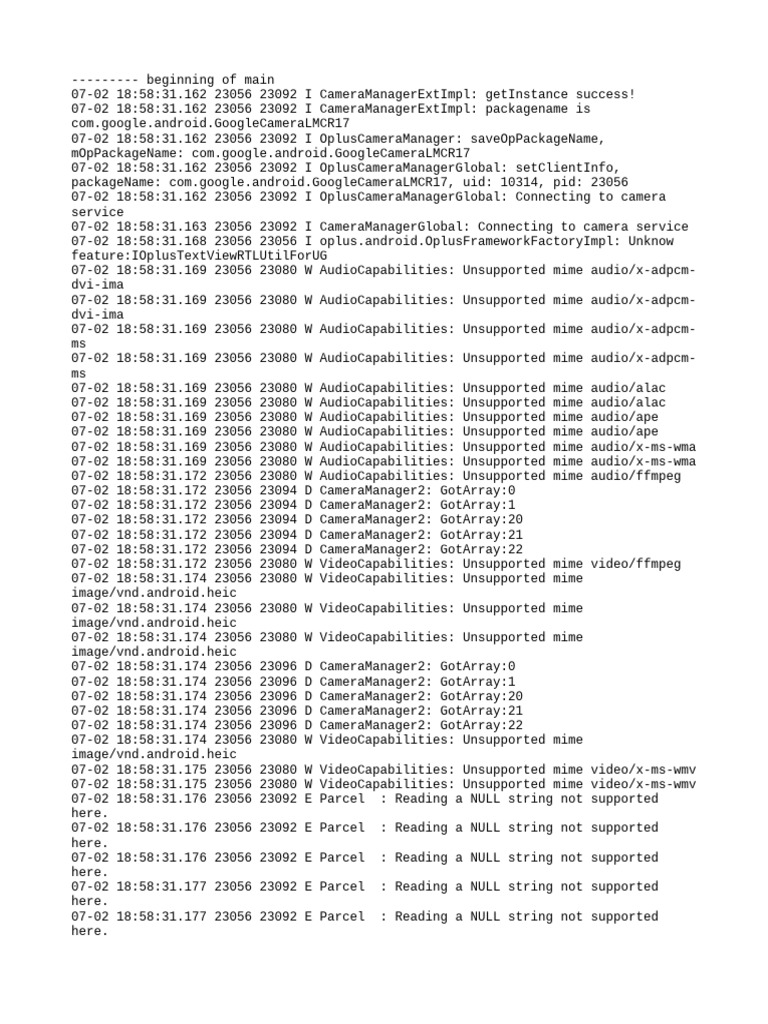 Log Cat 1751471911105 | PDF | Computing | Software Engineering