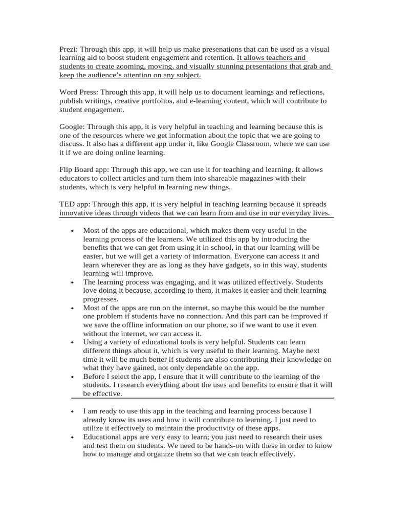 Leveraging Apps for Enhanced Learning | PDF | Educational Technology ...