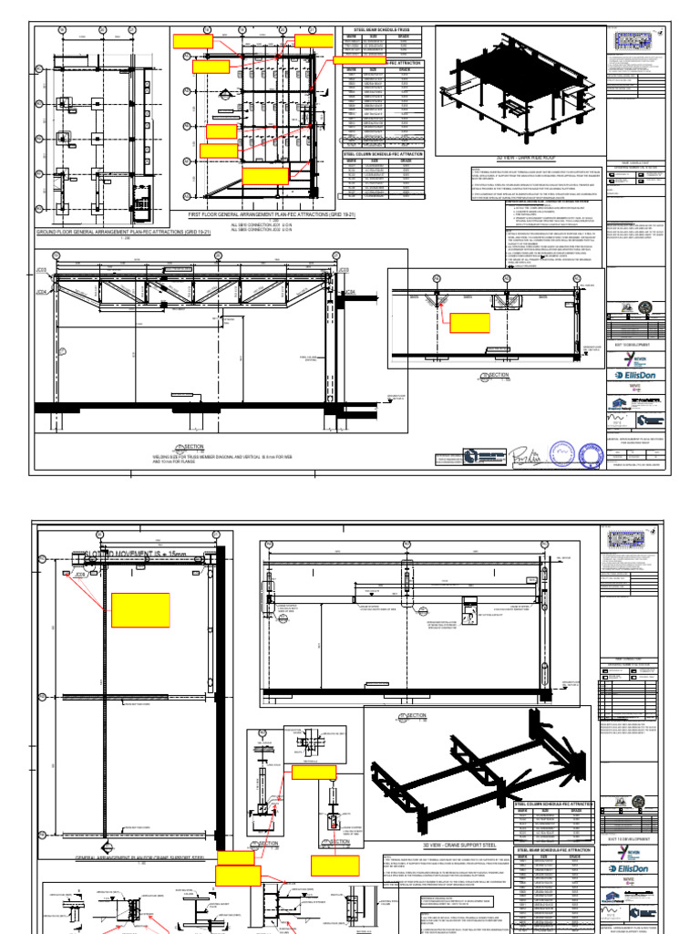 Ground Floor Structural Plan for FEC | PDF