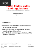 Housekeeping Room Status Codes | PDF