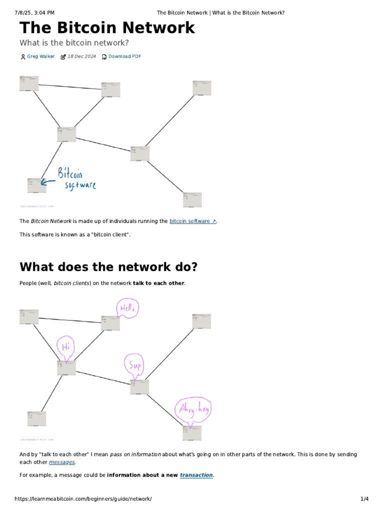 Learnmeabitcoin Beginners Guide Network-1 | PDF | Bitcoin | Peer To Peer