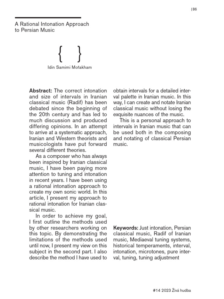 Mofakham ZH14 Rational Persian 4 | PDF | Interval (Music) | Harmony
