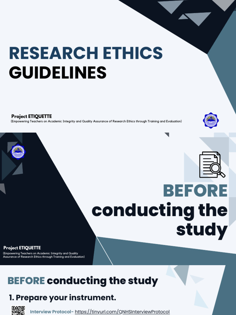 Research Ethics Guidelines | PDF | Methodology