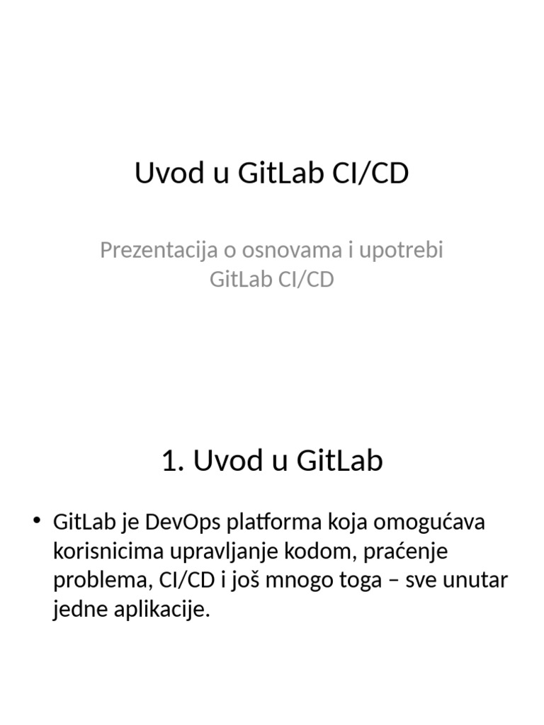 GitLab CI Prezentacija | PDF