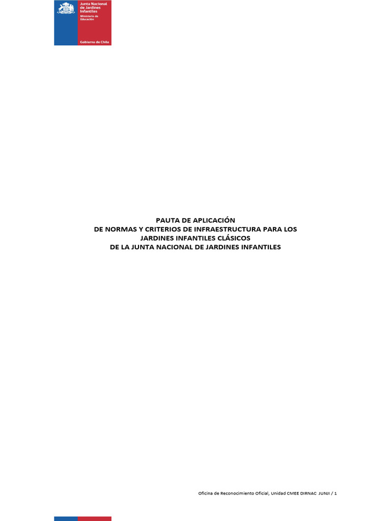 Normas de Infraestructura para Jardines Infantiles | PDF | Educación de ...
