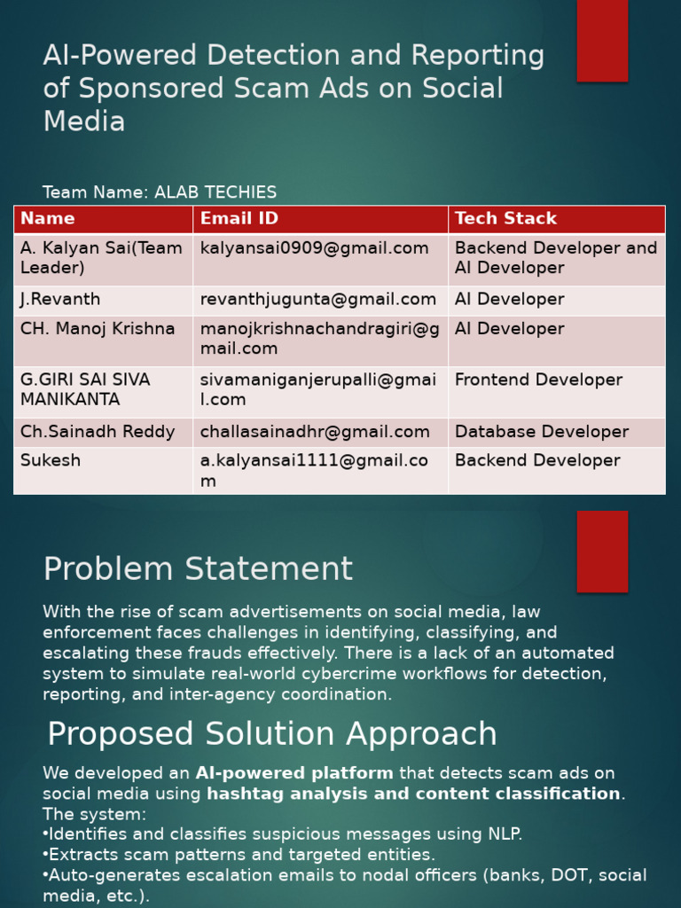 AI Detection of Scam Ads on Social Media | PDF | Artificial ...