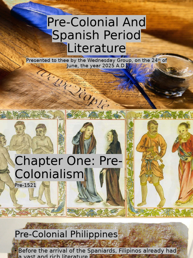 Pre Colonial and Spanish Period Literature | PDF | Philippines ...